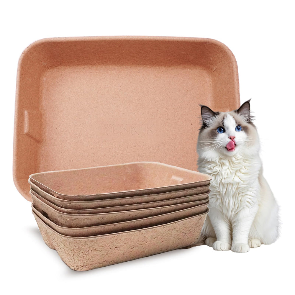 YCSKJK disposable cat litter box full-pack view for bulk convenience and mess containment