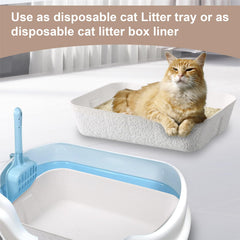 YCSKJK disposable cat litter box with handles for easy transport