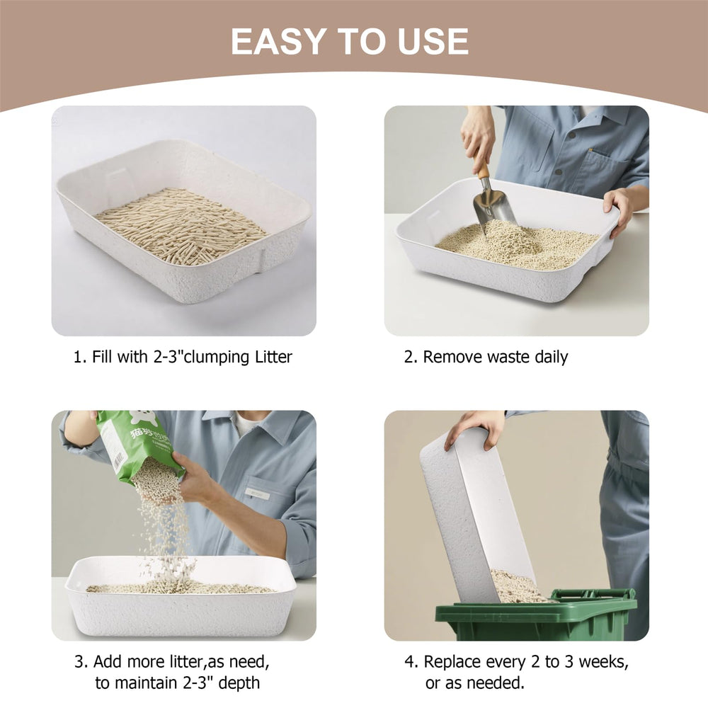 YCSKJK disposable cat litter box stackable for compact storage