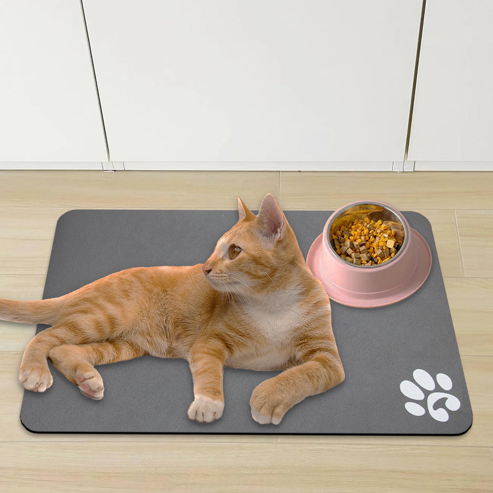 YCT Pet Feeding Mat dries quickly and wipes clean after meals