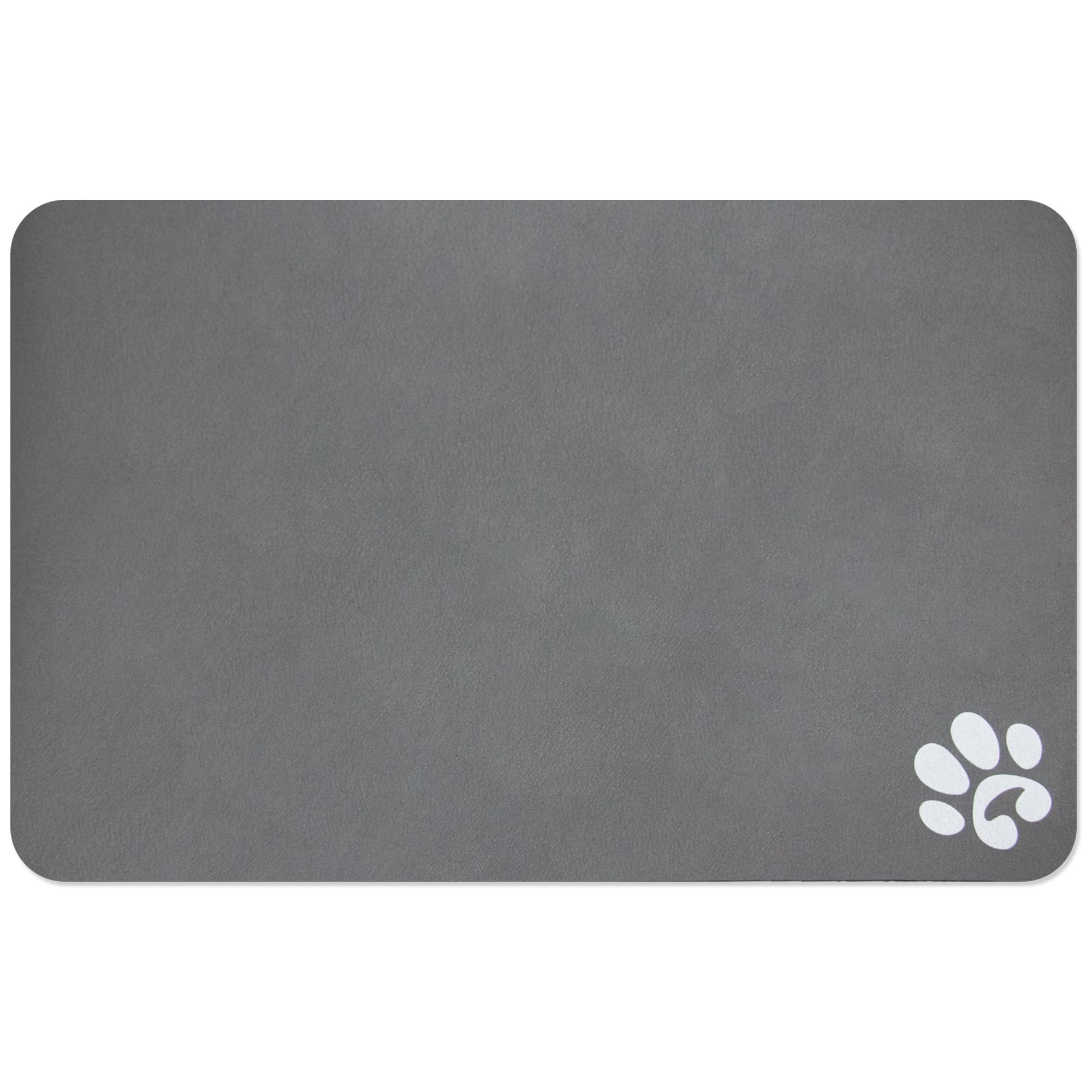 YCT Pet Feeding Mat with nonslip dark grey backing keeps floors clean during meals