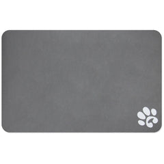 YCT Pet Feeding Mat with nonslip dark grey backing keeps floors clean during meals