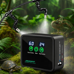 Ycxydr Reptile Mister front view shows compact design for space-saving terrariums.