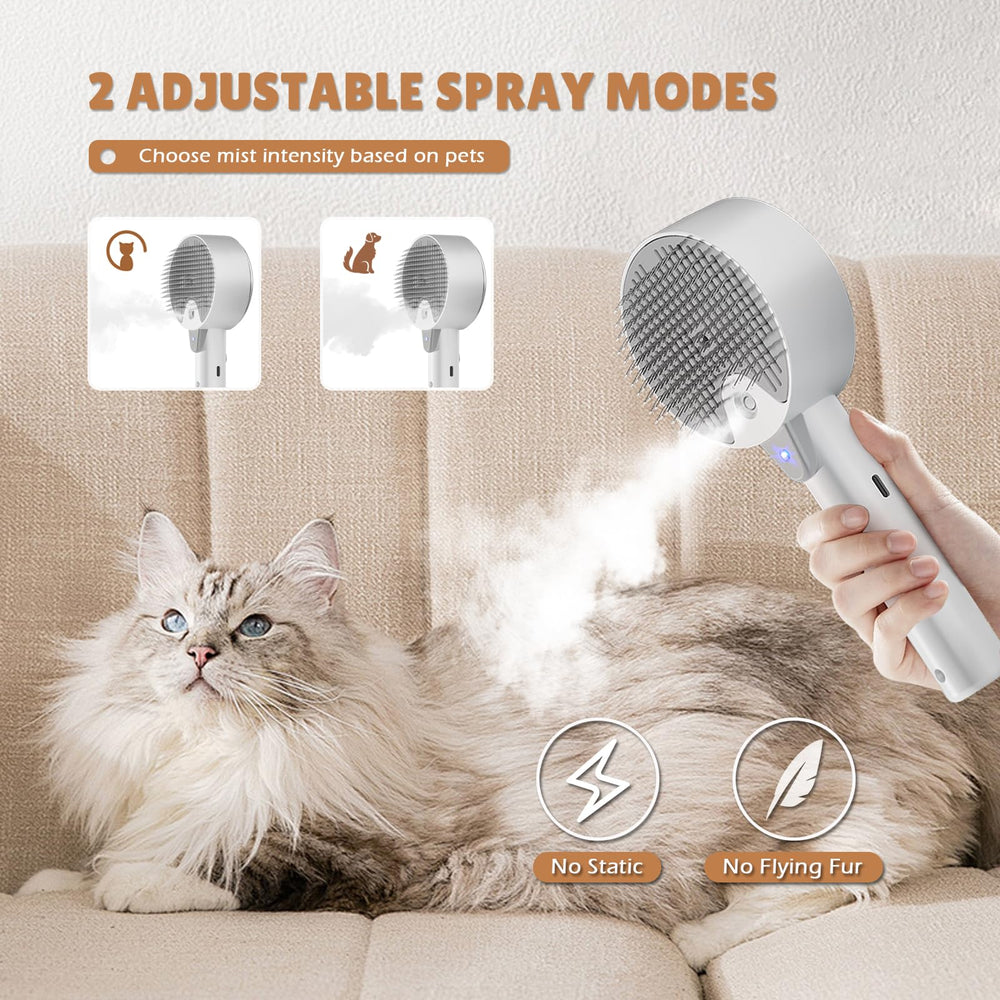 Yeahgo Cat Steam Brush transparent water tank reveals water level during use