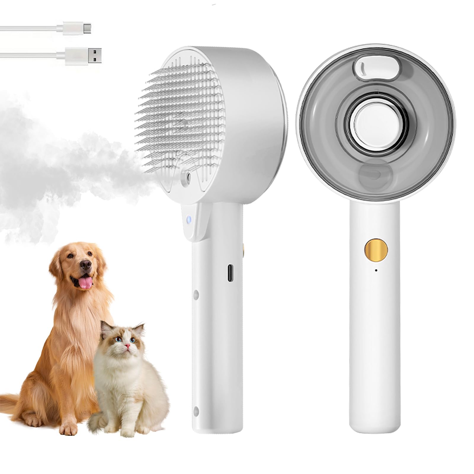 Yeahgo cepillo vapor para gatos: limpieza suave y reducción de pelo suelto