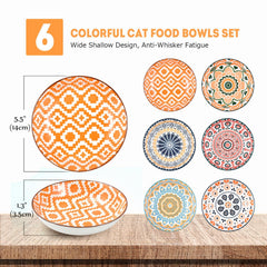 YeahGo ceramic bowls showing multiple bowls for indoor cats