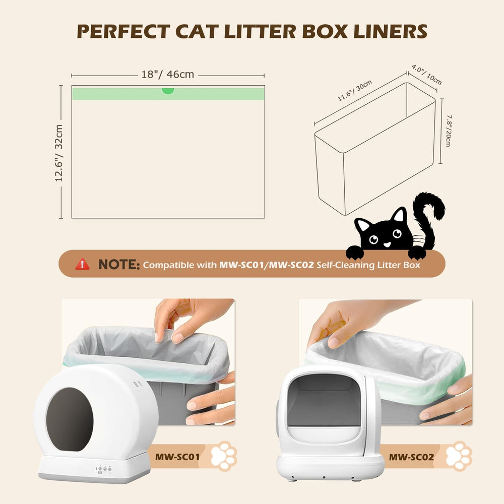 YEAHGO MeowWant SC01/SC02 compatible bags fit perfectly for tidy maintenance.