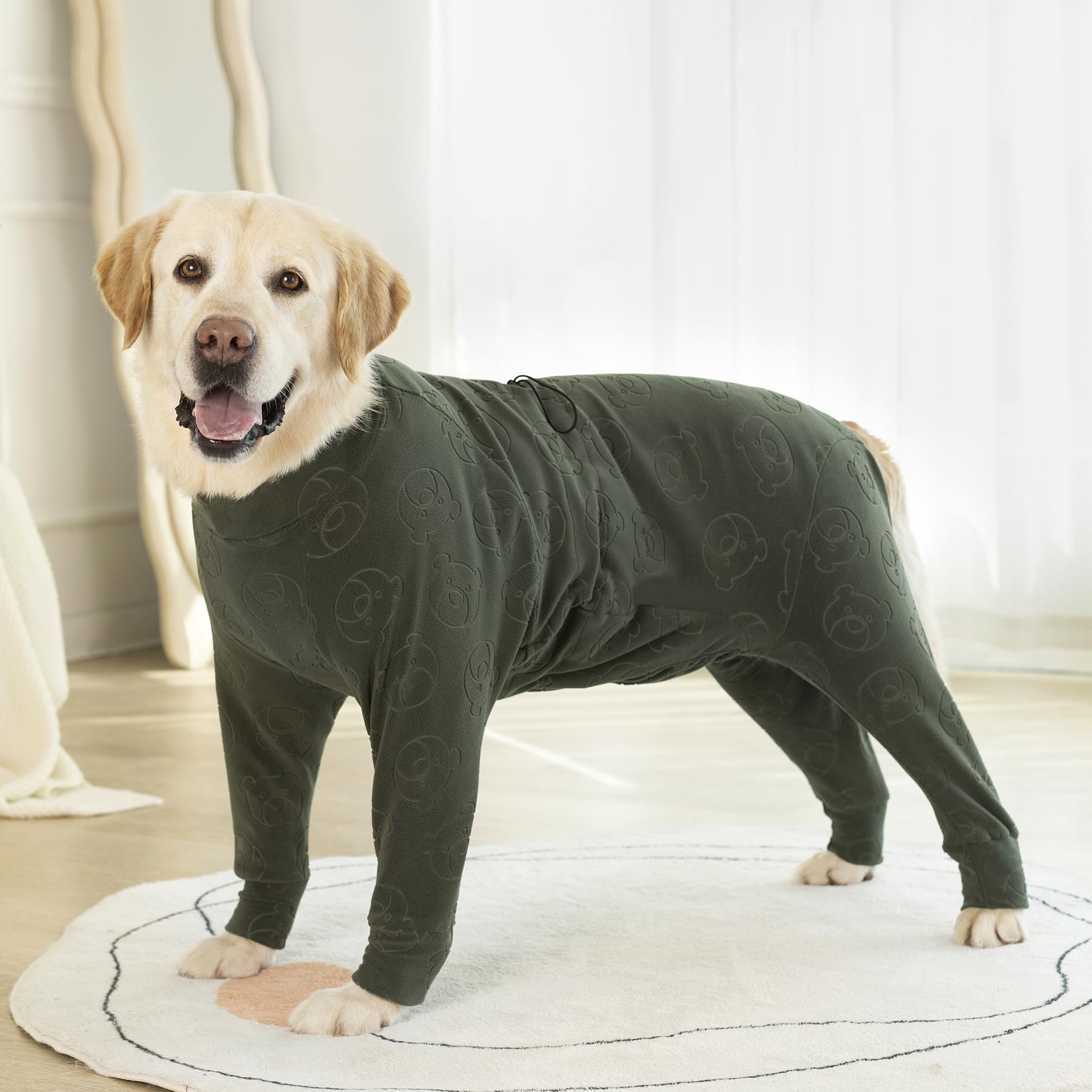 Yeapeeto dog coats adjustable-drawstring-fit flexible tummy fit for comfort
