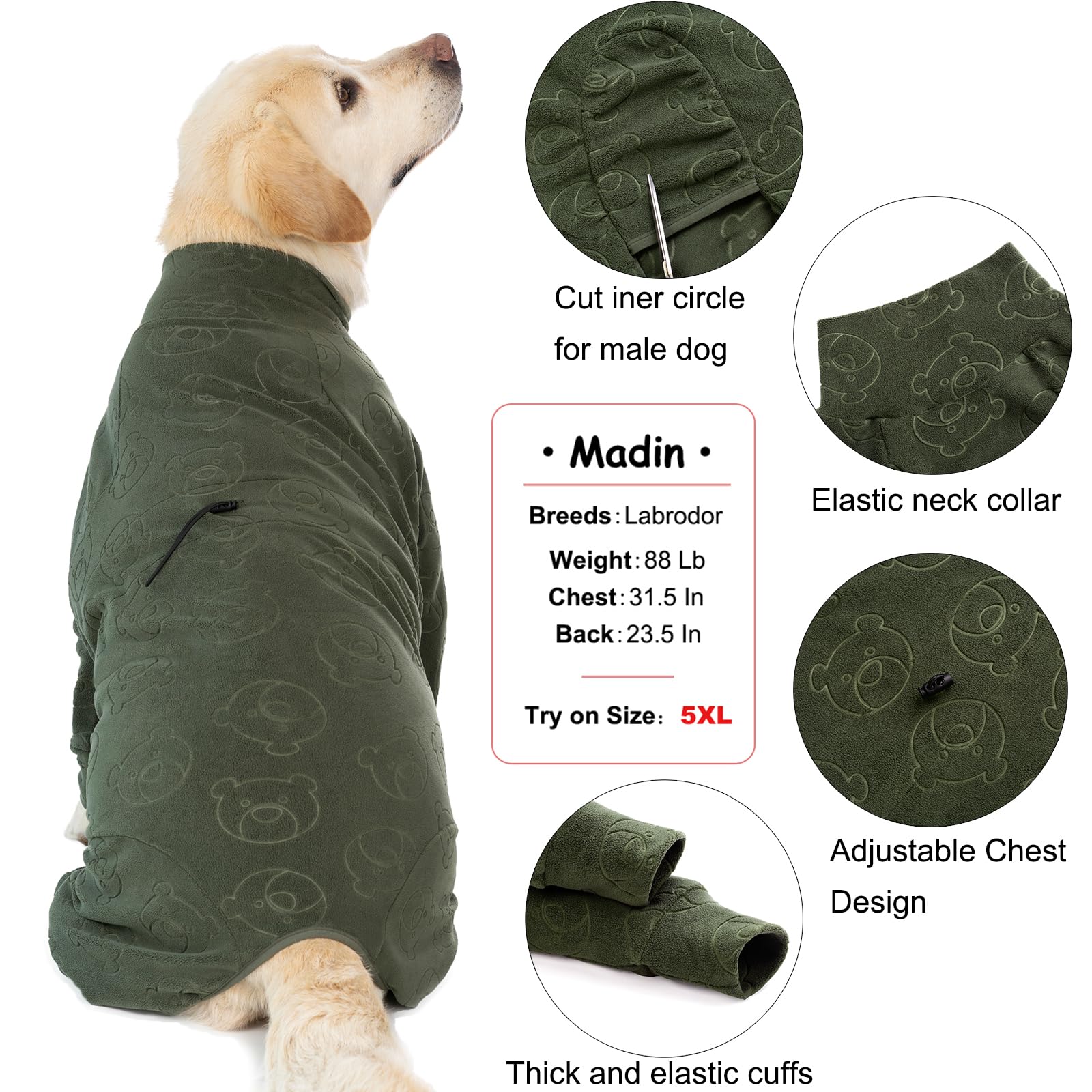 Yeapeeto dog coats pullover easy-wear provides quick, stress-free dressing