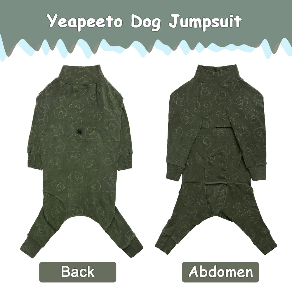 Yeapeeto dog coats warm polar fleece texture provides soft, fast-drying winter wear.