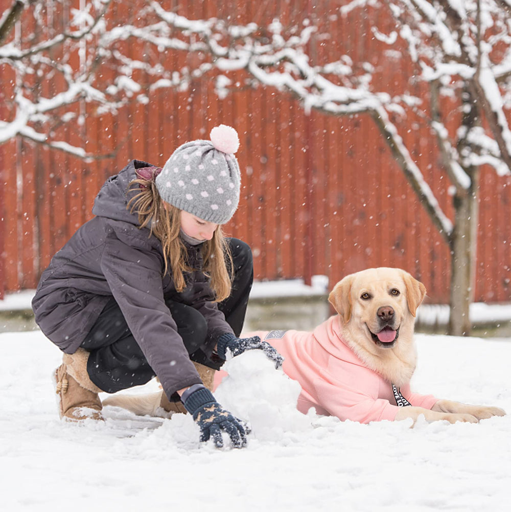 Yeapeeto dog hoodie pink care-wash image shows machine washable fabric