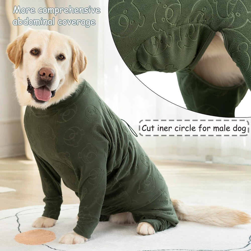 Yeapeeto dog jumpsuit winter-pajamas-layer pairs with outerwear for extra warmth.