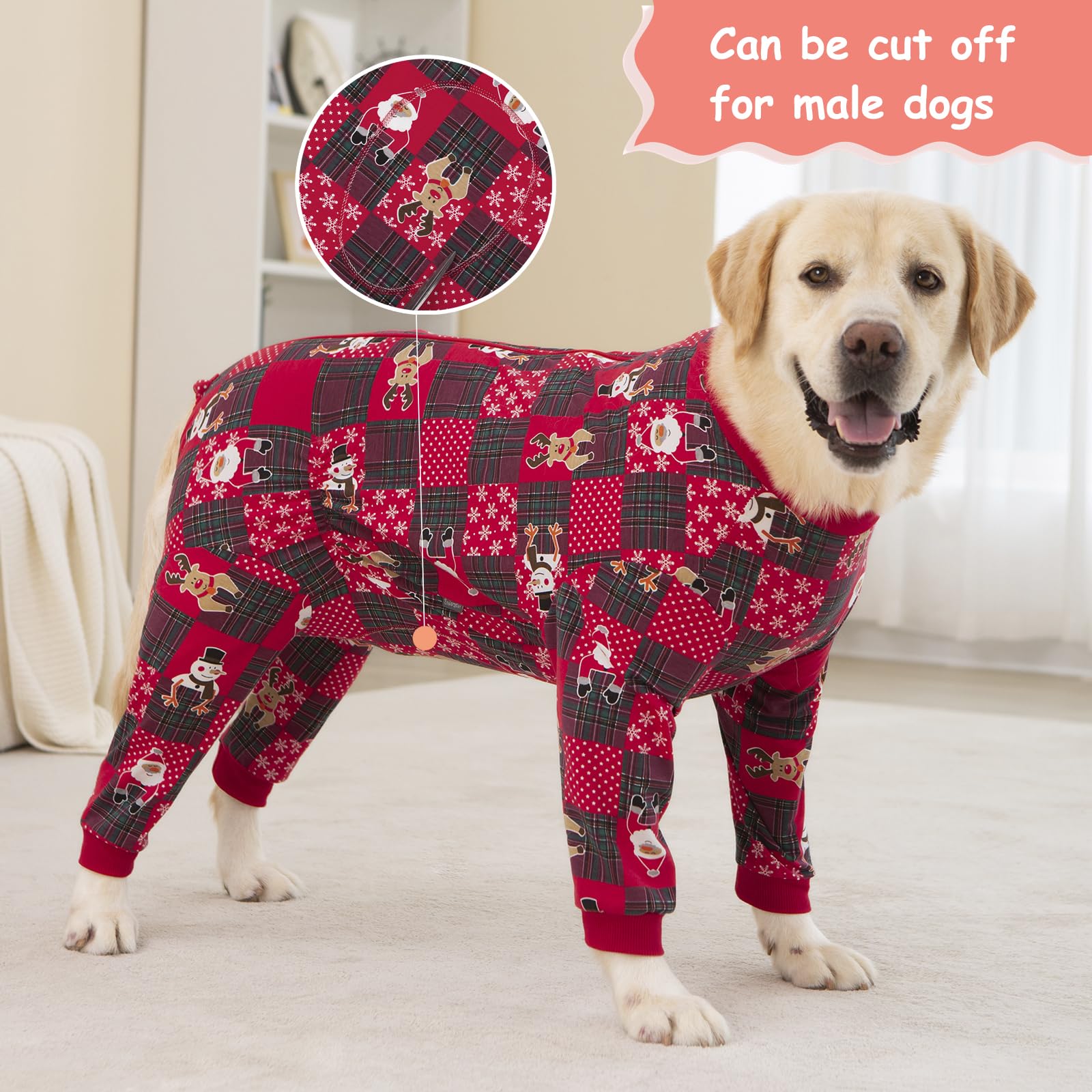 Yeapeeto dog recovery-suit abdominal-round-design eases defecation access
