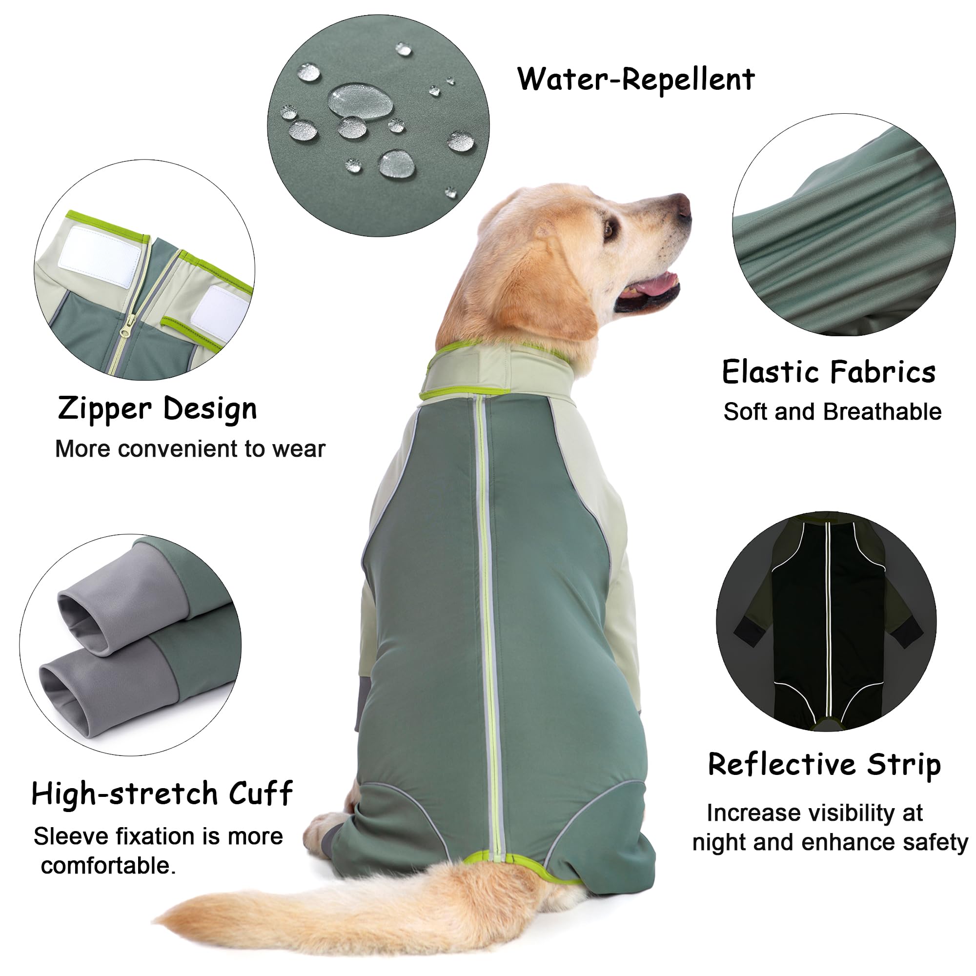 Yeapeeto Dog Onesie Coat demonstrates shedding control by containing loose hair on furniture.