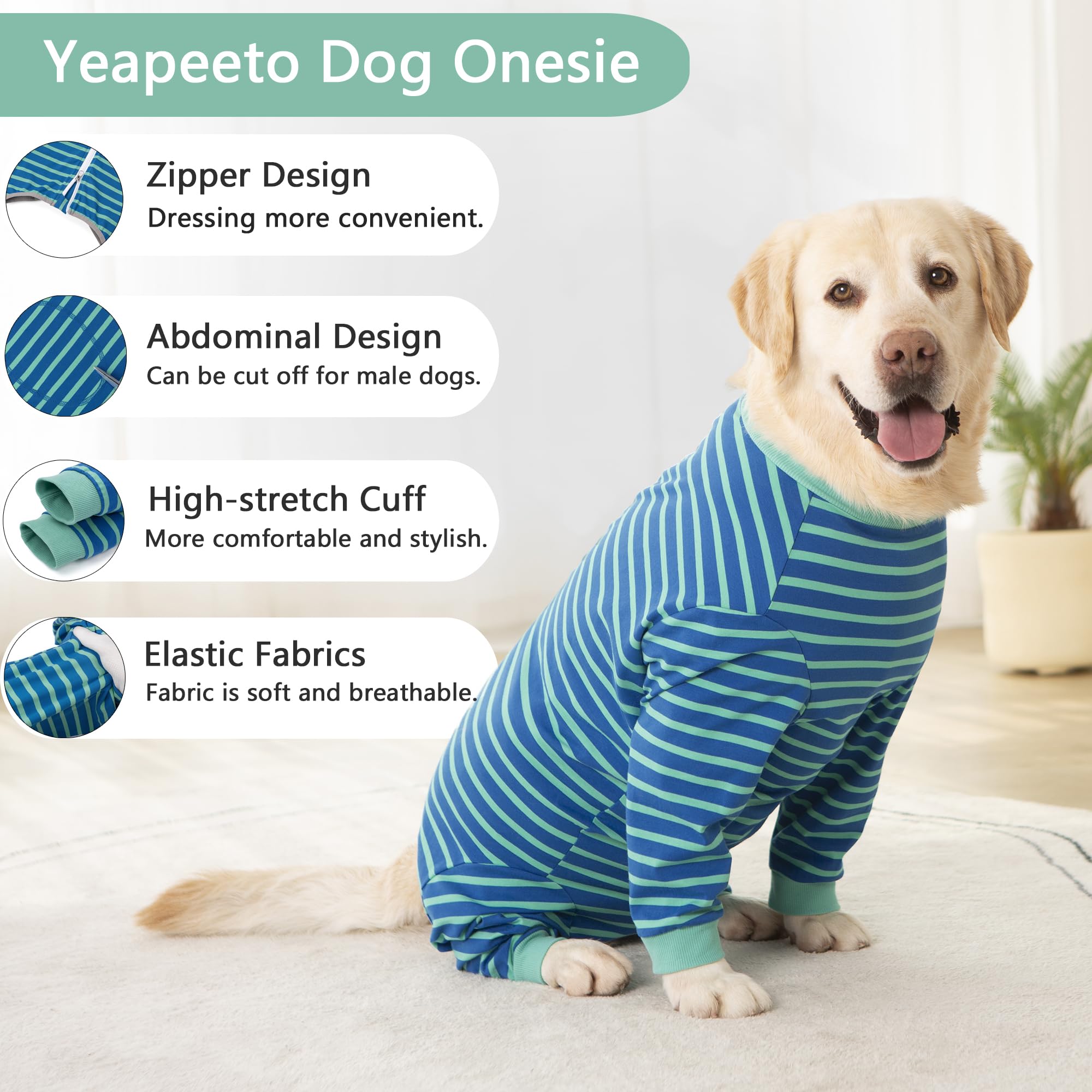 Yeapeeto full-coverage design helps prevent licking and wounds.