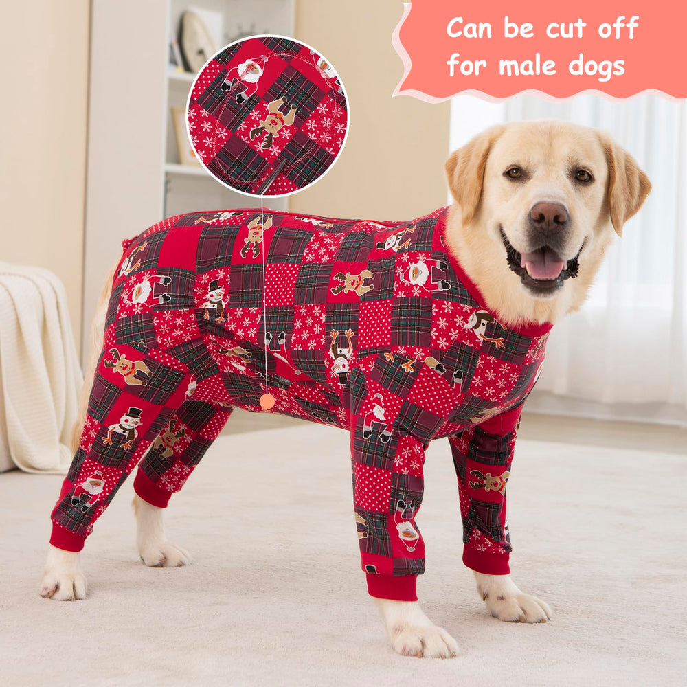 Yeapeeto Dog Onesie leg coverage helps contain shedding and mess.