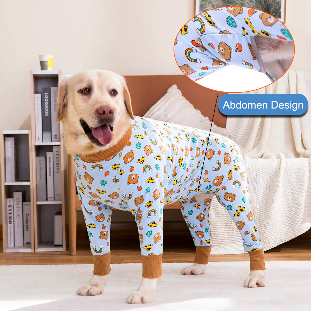Yeapeeto dog anti-licking suit reduces licking and chewing after surgery.