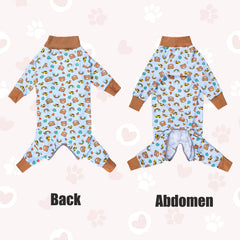 Yeapeeto dog recovery suit breathable fabric close-up highlights lightweight comfort.