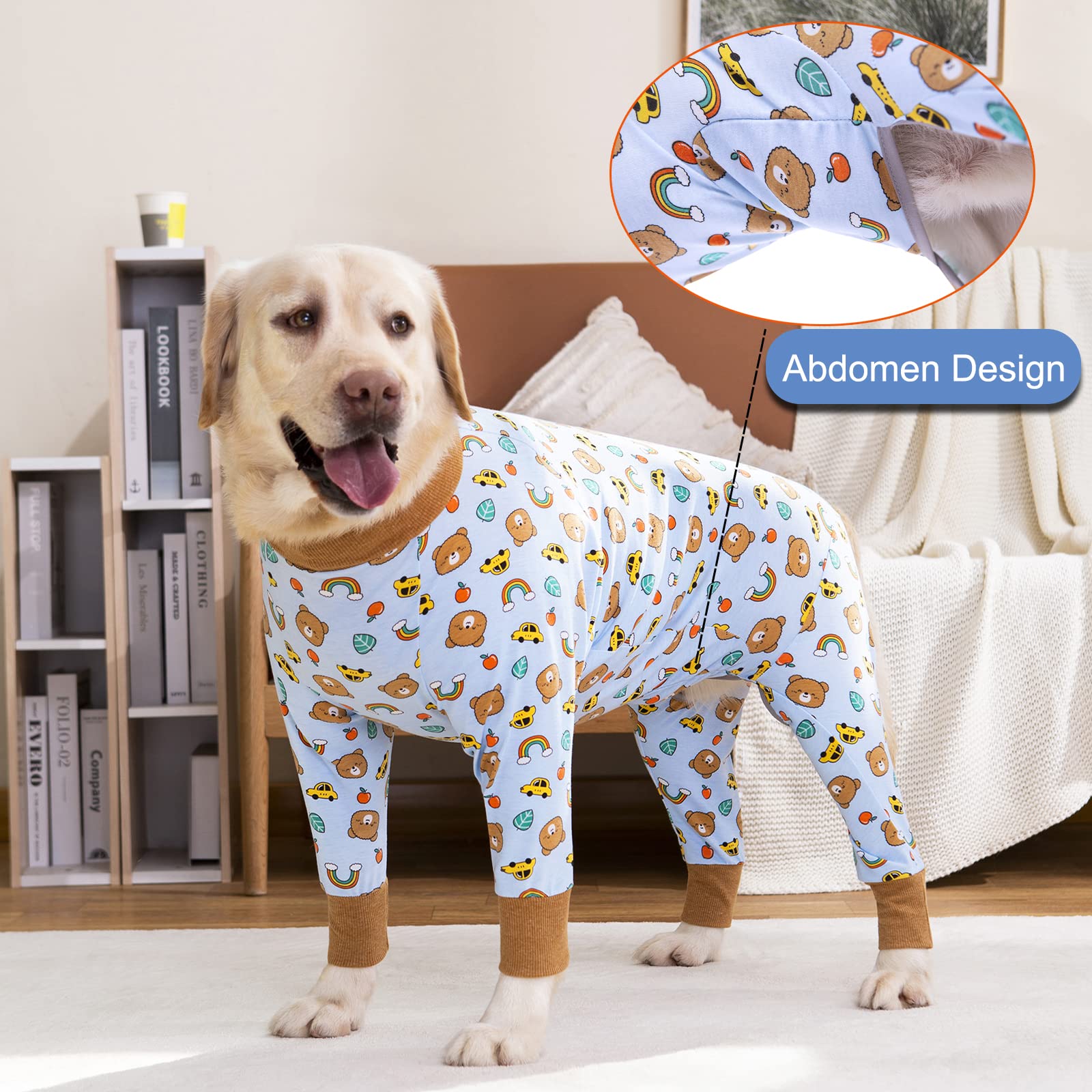 Yeapeeto dog recovery suit blocks dust and contains shedding effectively