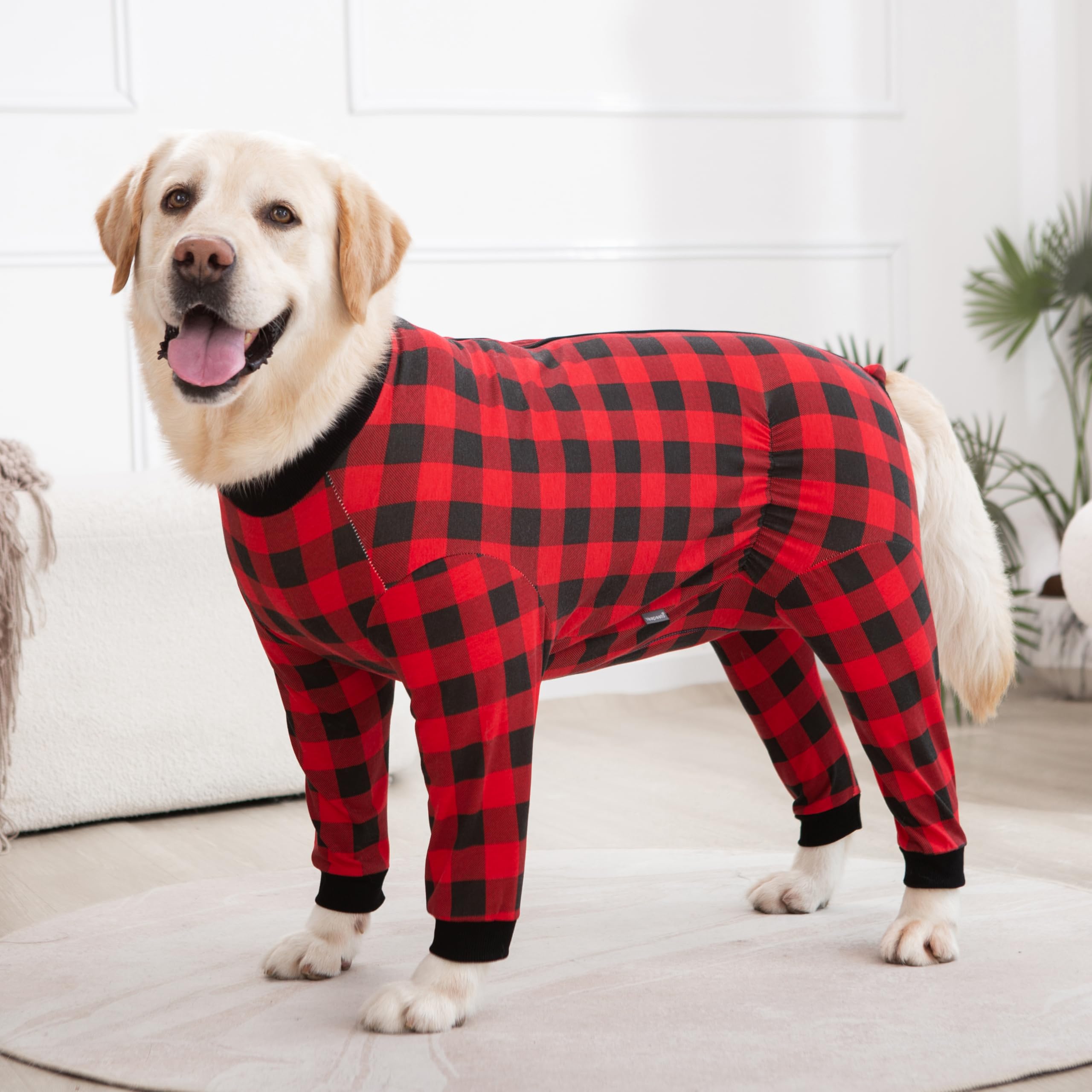 Yeapeeto dog recovery suit size-range chart image shows XL to 7XL options for large dogs.