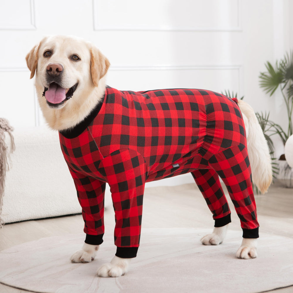 Yeapeeto dog recovery suit size-range chart image shows XL to 7XL options for large dogs.