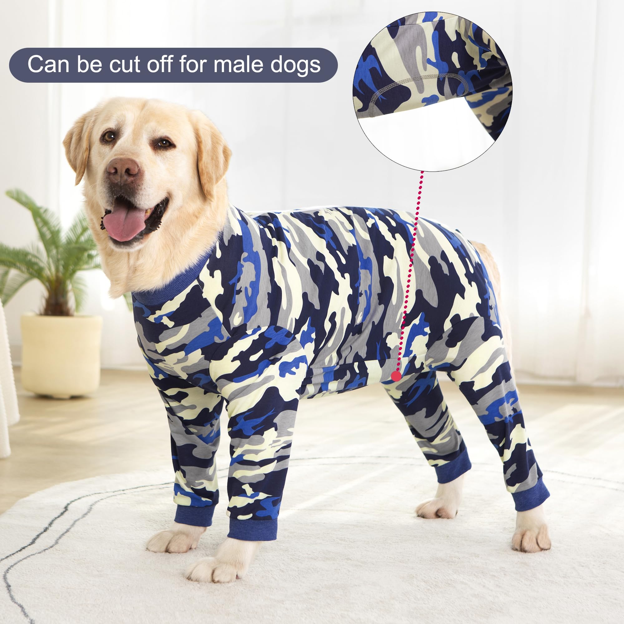 Yeapeeto dog recovery suit stretchy material adapts to movement for everyday activity.