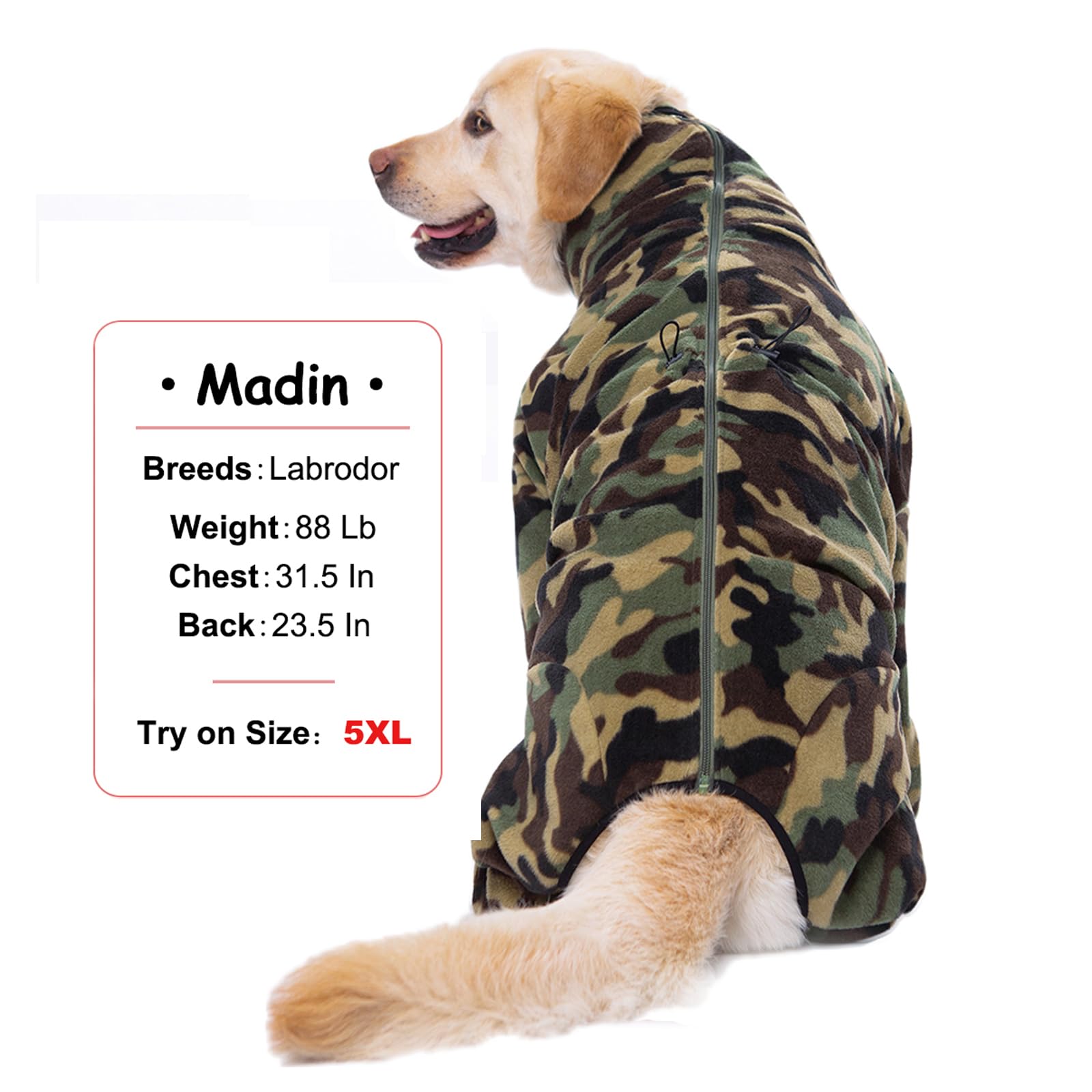 Yeapeeto dog winter coat abdomen coverage helps warmth and post-activity protection