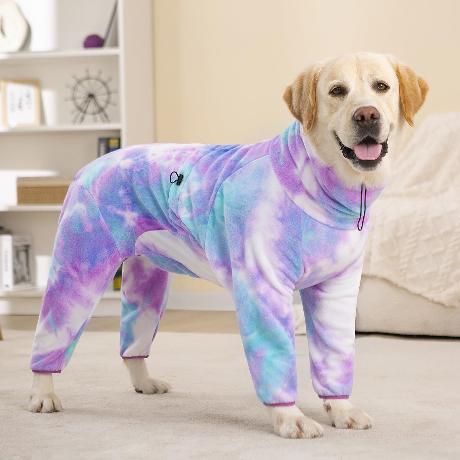 Yeapeeto dog winter coat adjustable-fit neck-abdomen ensures snug wear.