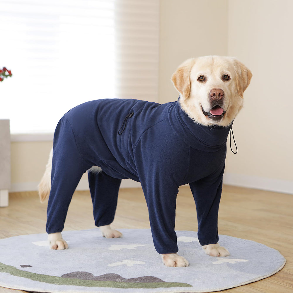Yeapeeto dog winter coat dark blue size chart helps pick the right fit