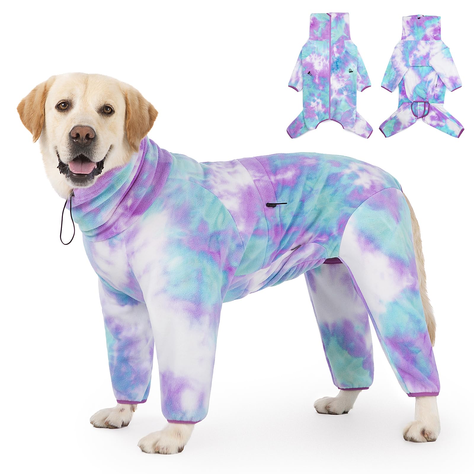 Yeapeeto dog winter coat fleece-fabric keeps dog warm on cold walks.