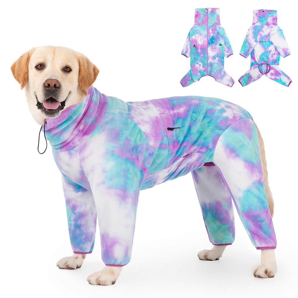Yeapeeto dog winter coat fleece-fabric keeps dog warm on cold walks.