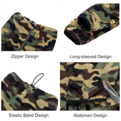 Yeapeeto dog winter coat four-legs design supports full mobility during activity