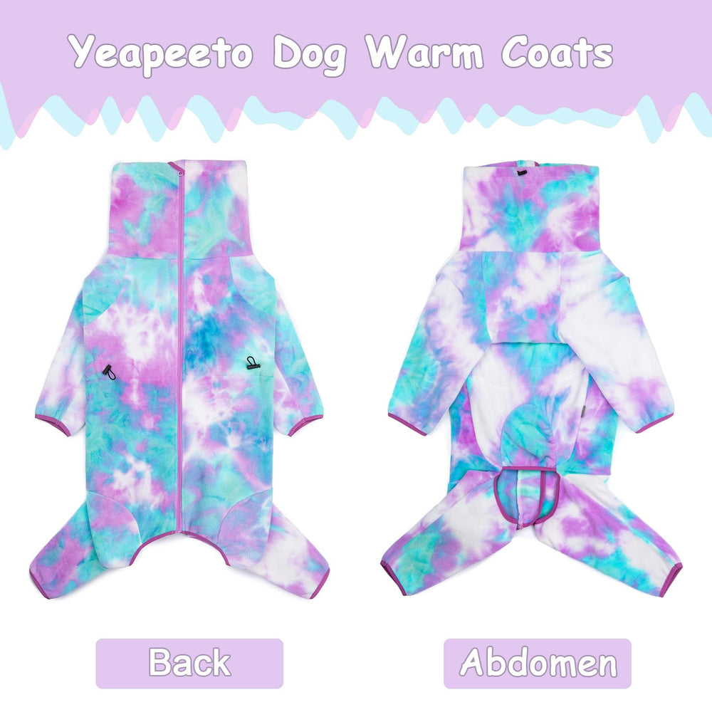 Yeapeeto dog winter coat full-body-design enables flexible play indoors and outdoors.