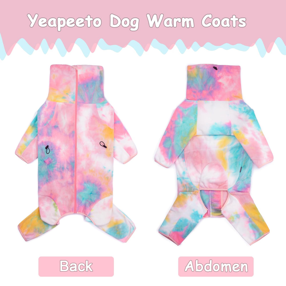 Yeapeeto dog winter coat zipper design enables quick on off for walks