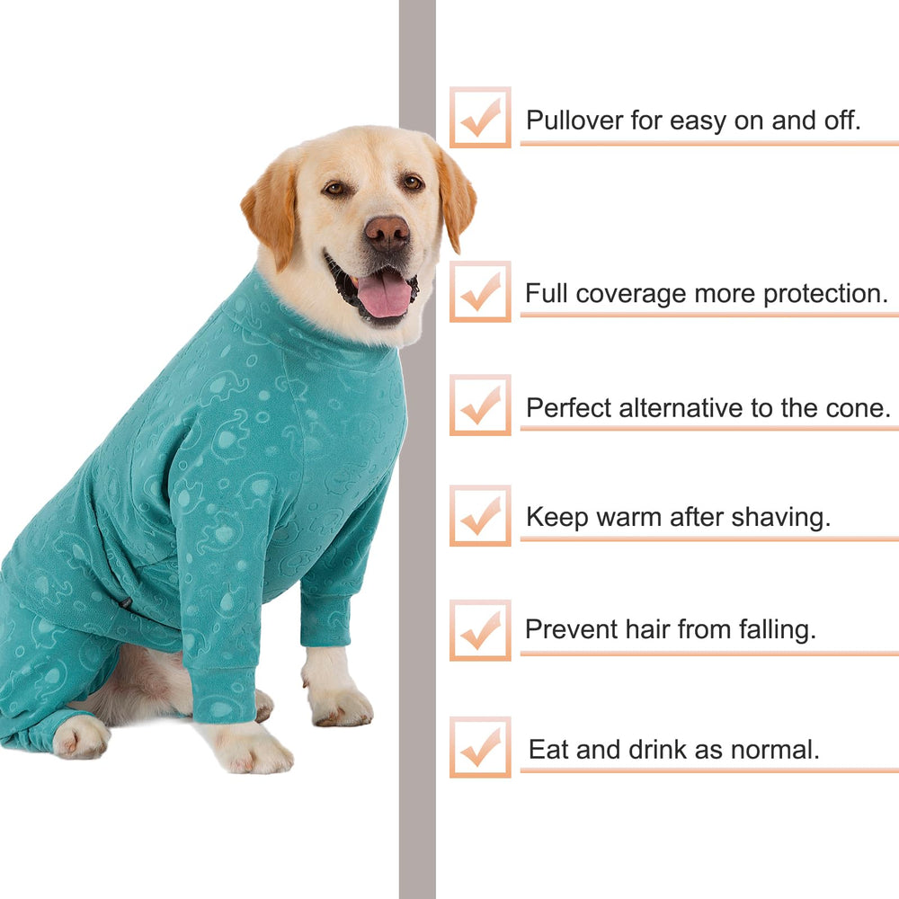 Yeapeeto recovery-style coat helps prevent licking or chewing after surgery.