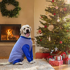 Yeapeeto recovery suit cone-alternative worn for calmer post-surgery days.
