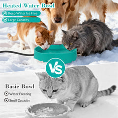 Yeatruojeet 125oz capacity bowl serves multiple pets and stray animals.