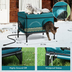 yeatruojeet heated cat house interior warmth highlights insulated space for cozy naps