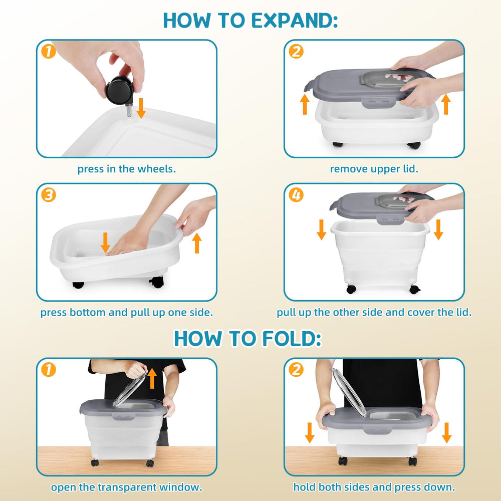 YECERCAN-air-tight-lid-pet-container protects freshness and blocks pests, keeping kibble dry.