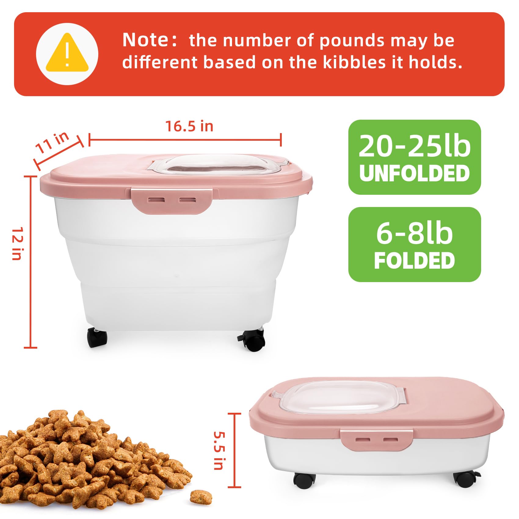 YECERCAN Airtight Pet Food Container lid seals with silicone for freshness
