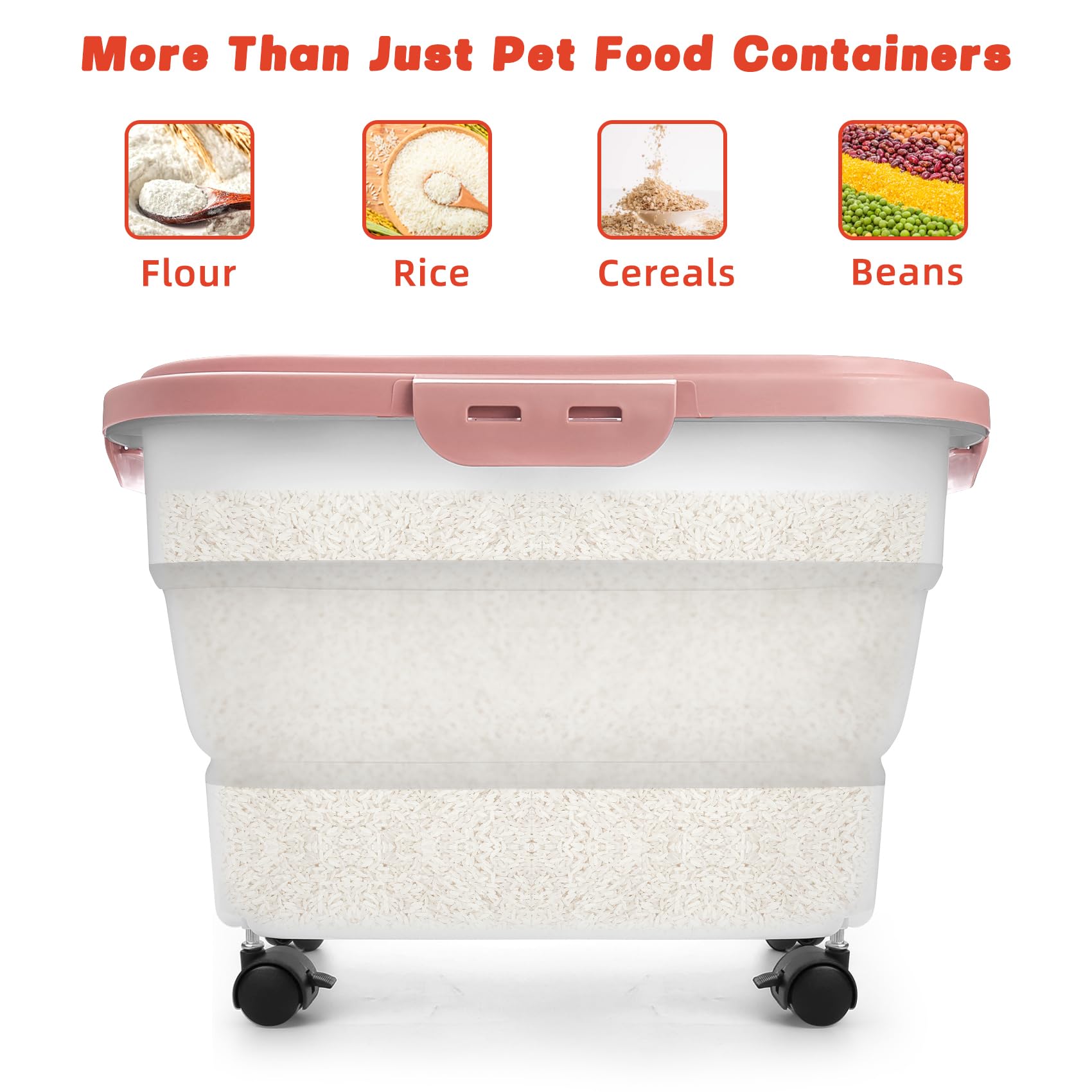YECERCAN Airtight Pet Food Container includes measuring scoop for portions