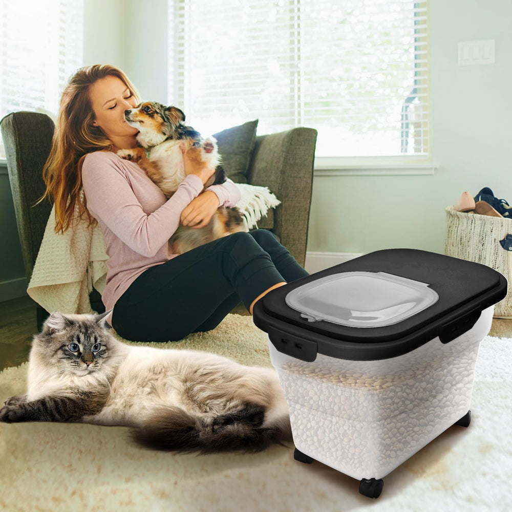 YECERCAN dog-food-container versatile storage suitable for cereals and snacks.