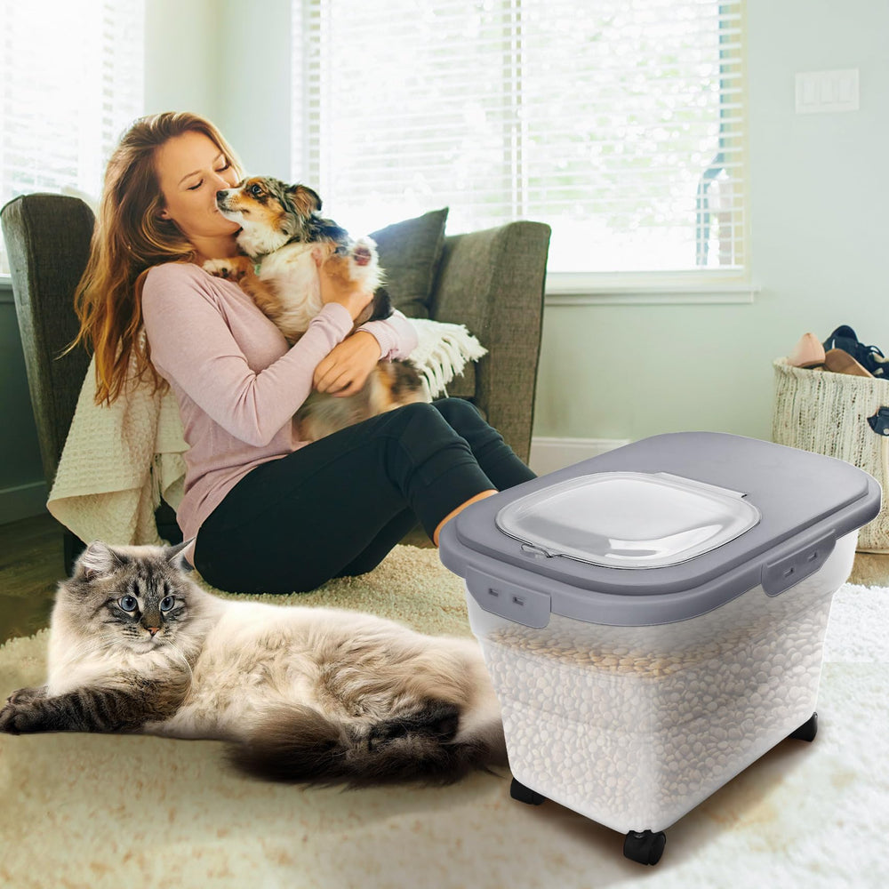 YECERCAN-multi-use-pet-food-storage suitable for cereals, coffee beans, and snacks.