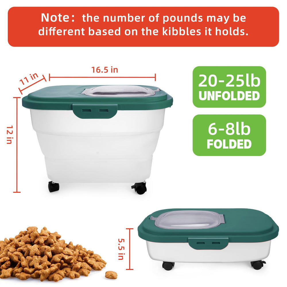 YECERCAN container on detachable wheels eases movement when full