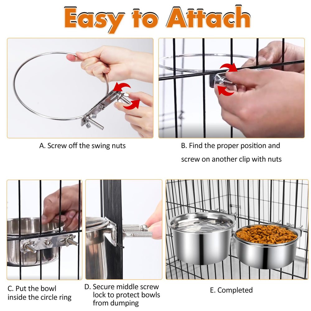 YECERCAN stainless steel large dog bowl highlights durability for chewers.