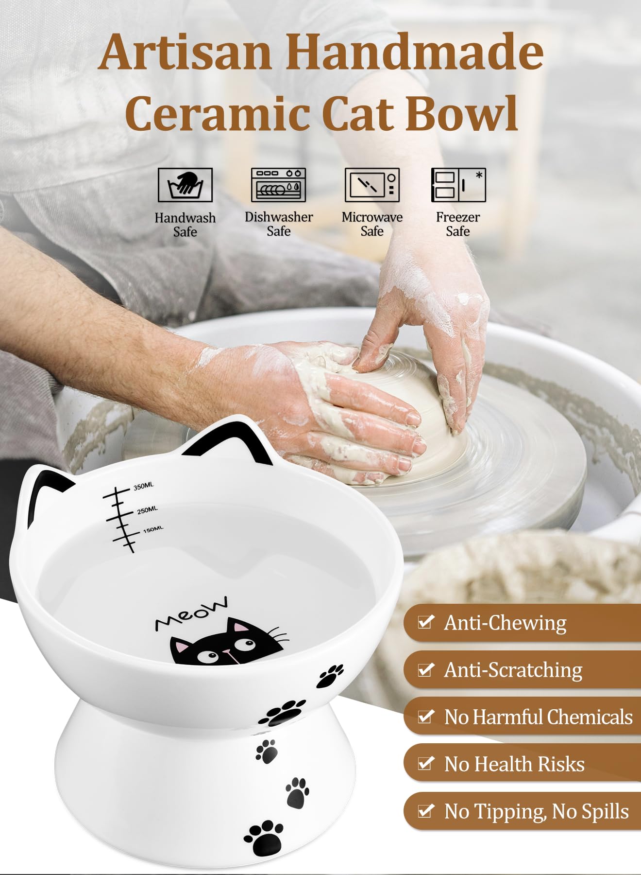 Yedio no-spill design with anti-slip band reduces mess during meals.