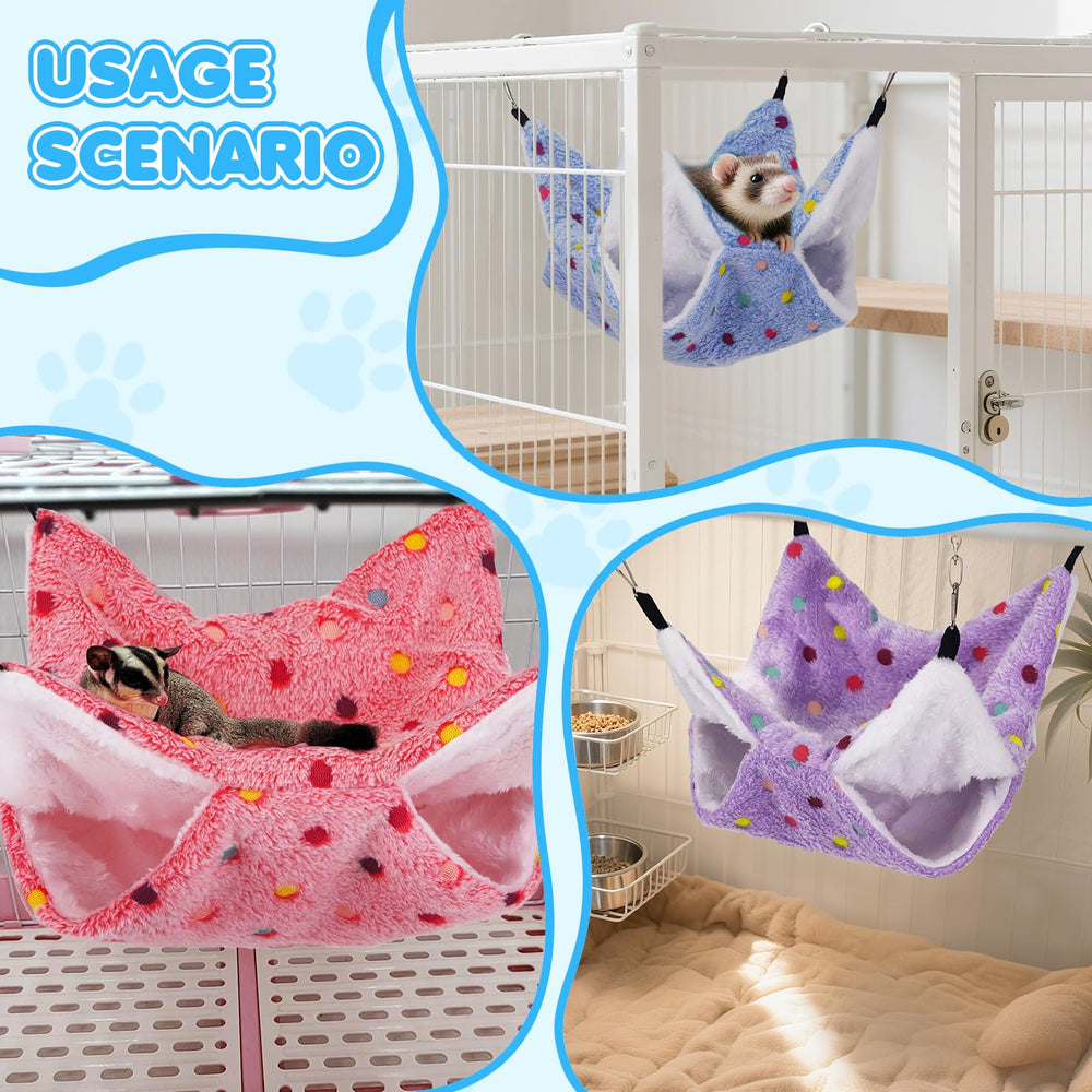 YedsIntu color-variety hammocks add visual charm to any cage.