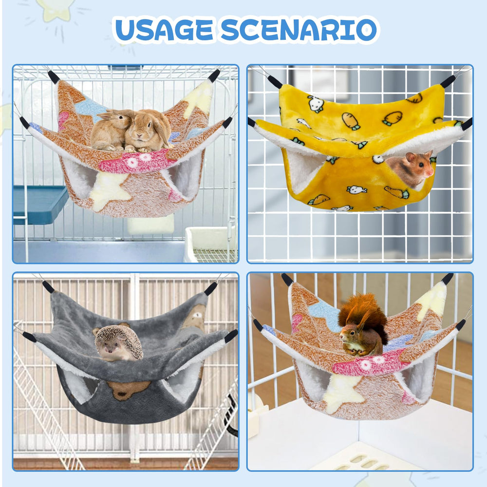 YedsIntu hammock in cage setup illustrates space maximizing design for multiple pets.