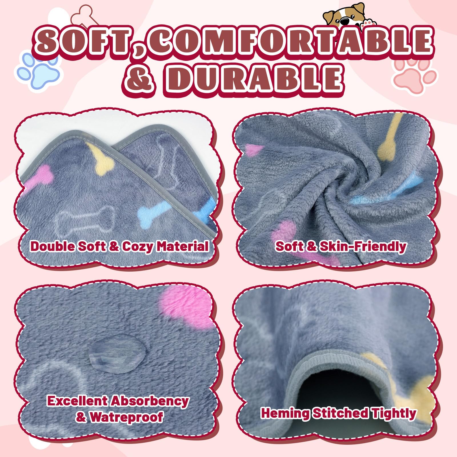 YedsIntu coral velvet washable blanket for easy cleaning and fluff.