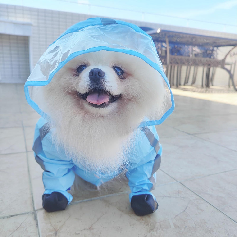 Yeduzyn blue cloud colorway view highlights stylish rainwear option.
